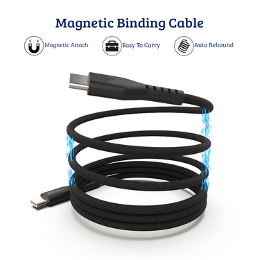 iPhone 15 Series Compatible With MagWire 1 Series Self-winding Charging Date Cable 100W/5A 1m